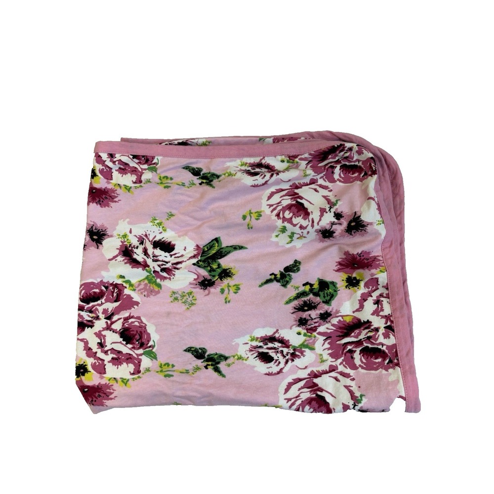 Baby Be Mine 29X30" Maternity Nursing Layette Pink Floral Blanket Soft Cozy Girl